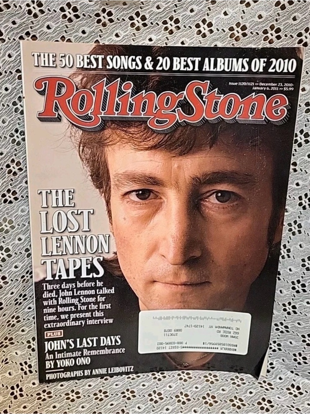 Rolling Stone Magazine – John Lennon “Lost Lennon Tapes” Cover Issue – Dec 23,